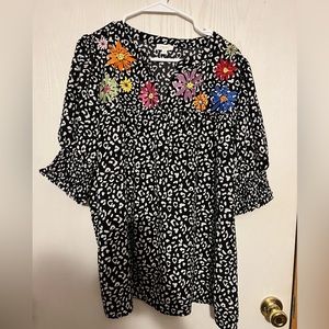 Leopard short sleeve top